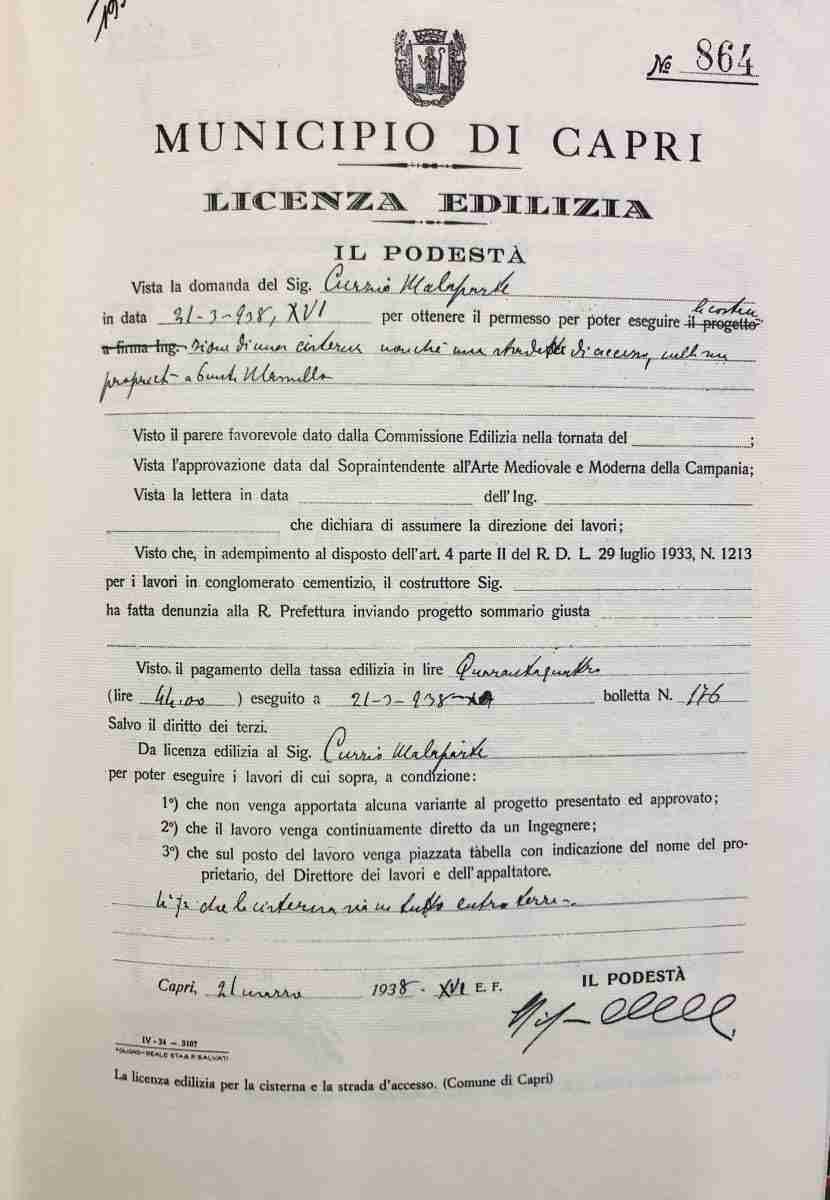 CURZIO MALAPARTE <BR/> Casa come me, Punta del Masullo, tel.160, Capri 3 CURZIO MALAPARTE <BR/> Casa come me, Punta del Masullo, tel.160, Capri - immagine 3